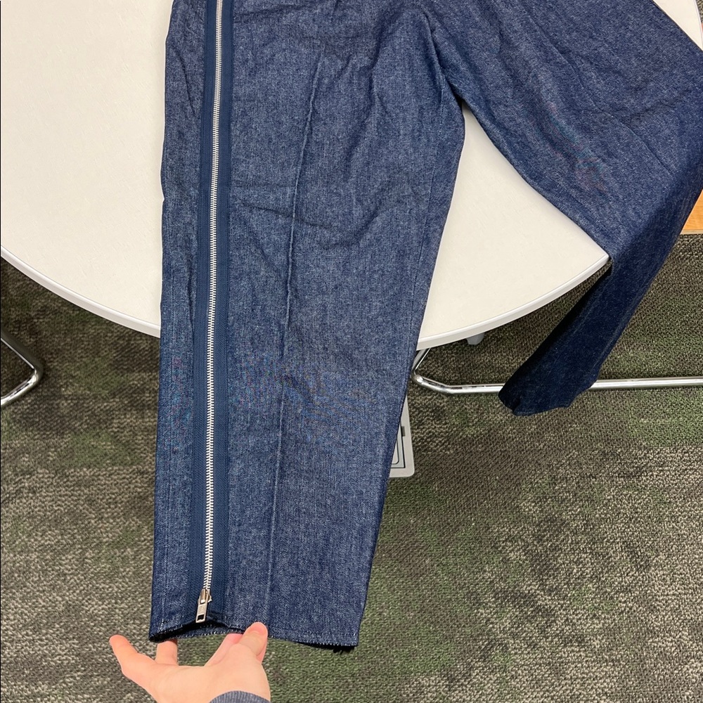 RARE vintage Helen Storey made in England artsy high waisted zippered jeans L - Picture 7 of 11